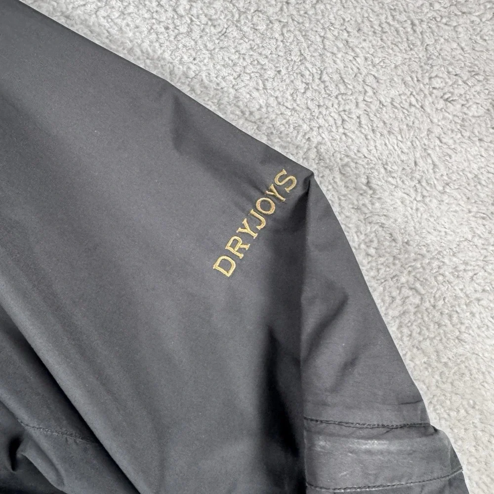 Footjoy Dryjoys Jacket Mens Size Medium Black Golf Convertible Sleeves Full Zip
